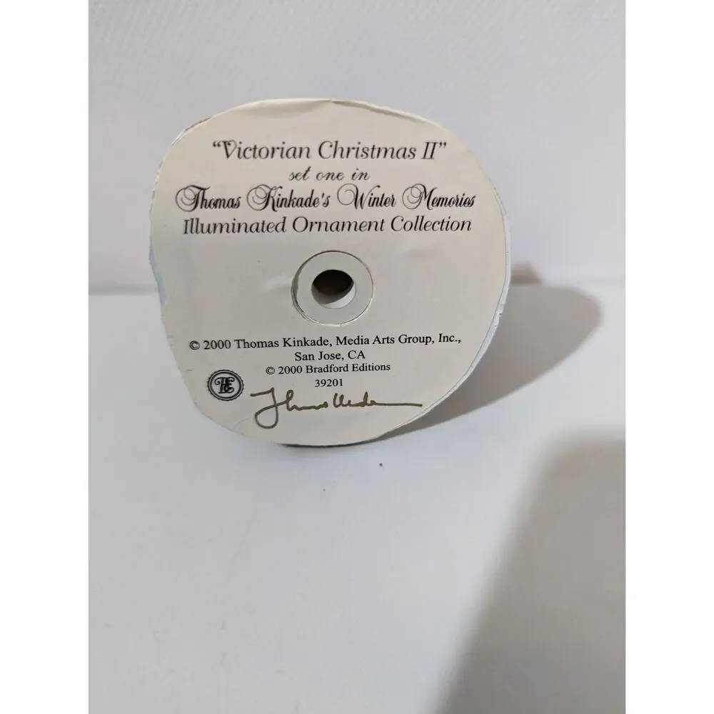 Thomas Kinkade Winter Memories Illuminated Christmas Ornament Set Of 3 Bradford
